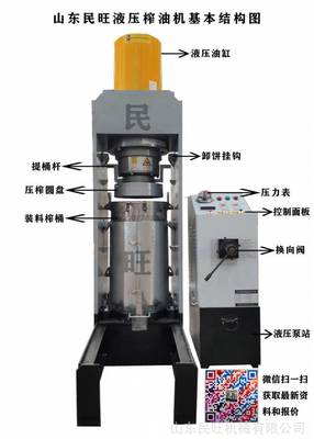 民旺牌大豆油榨油机 黄豆榨油机 核桃蓖麻油压榨机价格